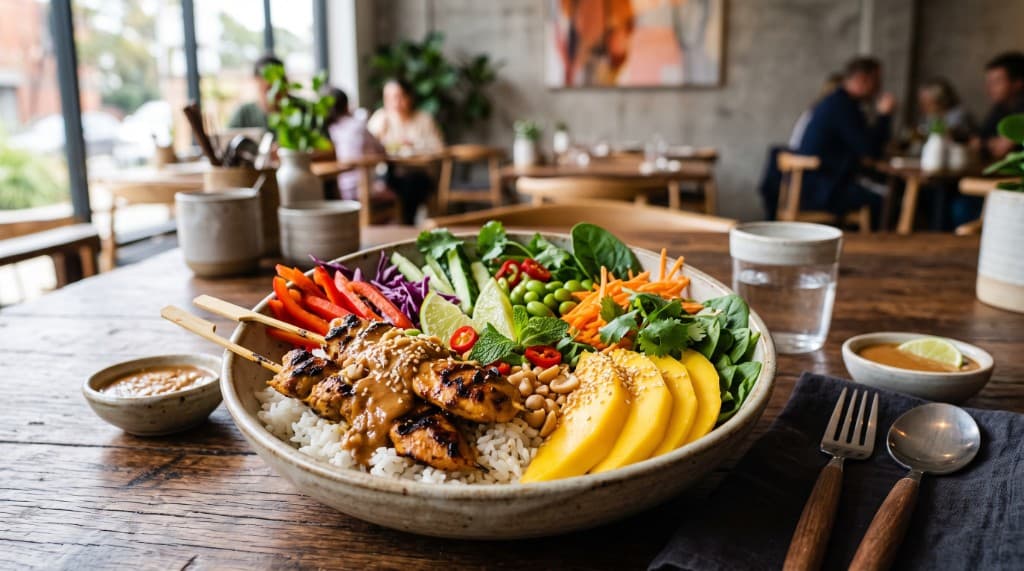 Thai Wrap Bowl z bliska